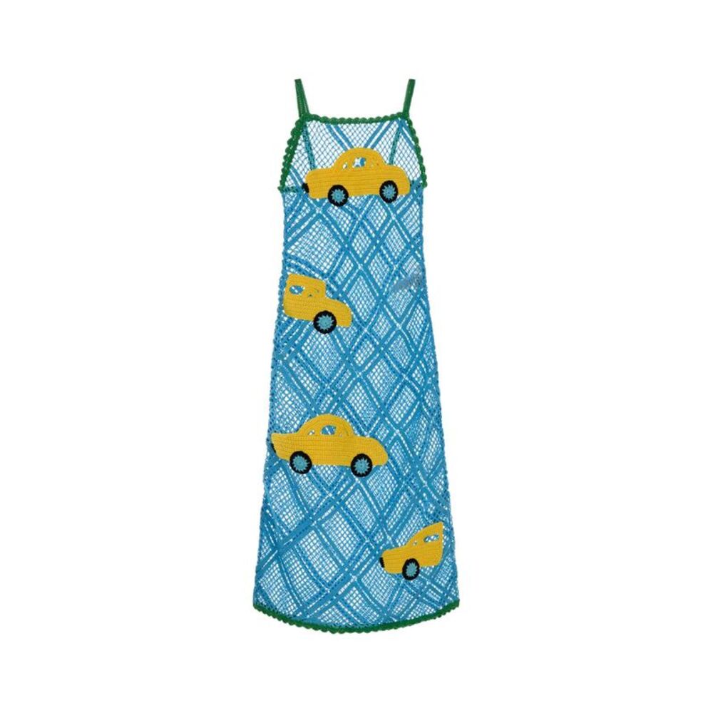 Jw Anderson Women Light Blue Crochet Dress
